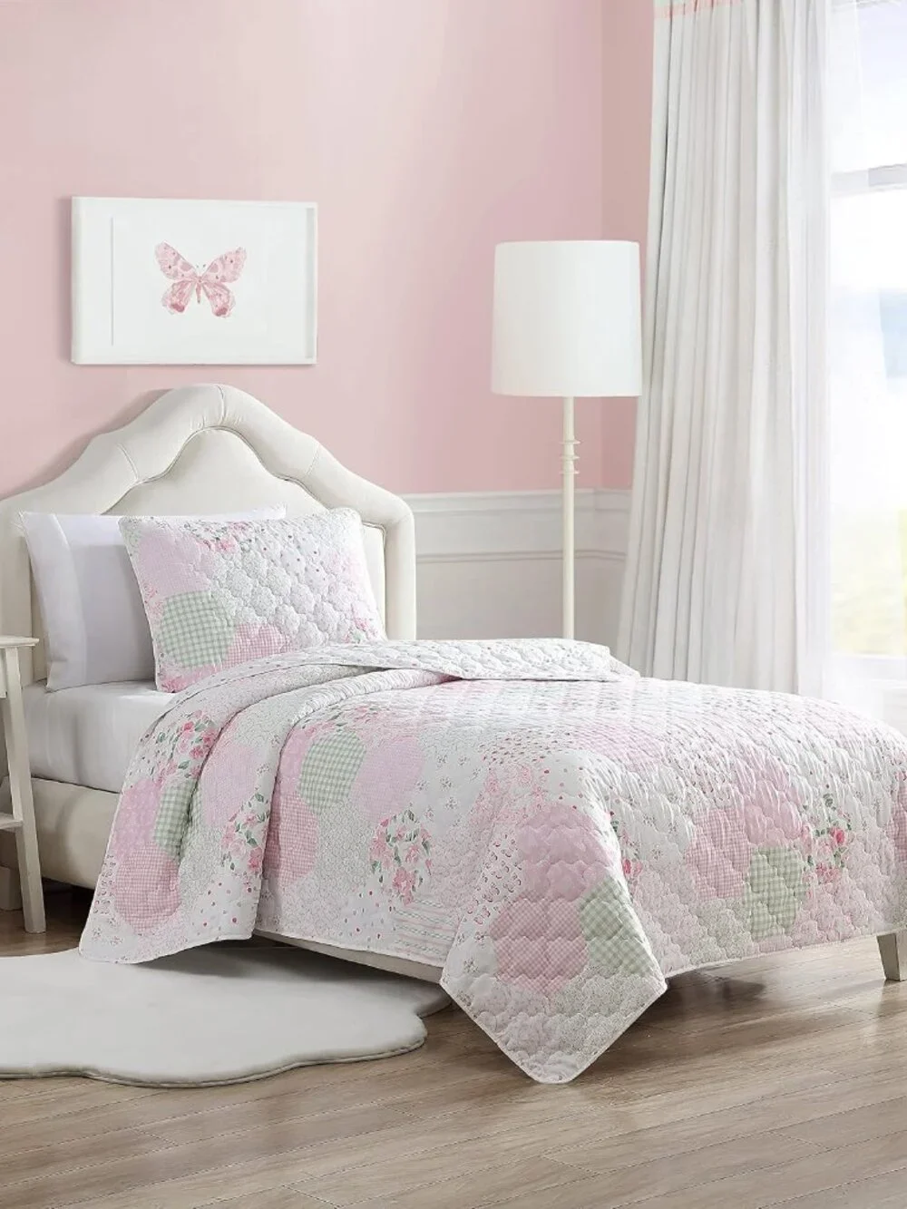 Kids - Full Quilt Set, Reversible Brushed Microfiber Bedding with Matching Pillo